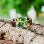 Bague en Bois et Résine Natural pour Femme élégante et Originale