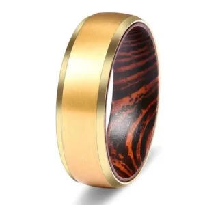 Bague en Bois et Tungstène Wenge pour une Touche D’élégance - 52