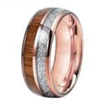 Bague en Bois Koa et Tungstène avec Finitions Soignées - 54.5