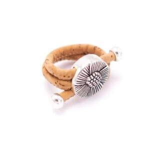 Bague en Liège Fleur L’accessoire Mode Féminin Incontournable