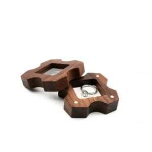 Boîte à Alliance en Bois Say Yes pour Mariages élégants 1 Boîte à Alliance en Bois Say Yes pour Mariages élégants - Blanc