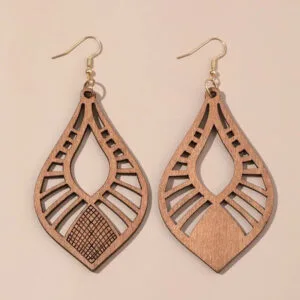 Boucles D’oreilles en Bois Inspirées de la Nature Style Unique