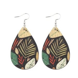 Boucles D'oreilles Jungle en Bois pour un Style Naturel et Original 3 Boucles D’oreilles Jungle en Bois pour un Style Naturel et Original