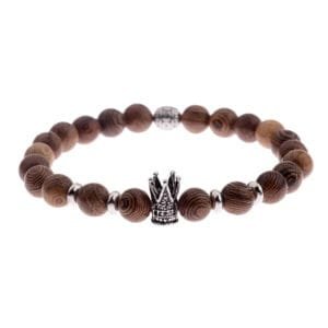 Bracelet en Bois Couronne Bicolore Chic et Naturel