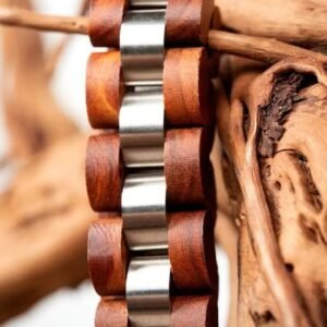 Bracelet en Bois Géométrique — Bijoux en Bois