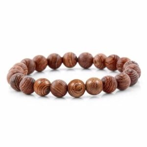 Bracelet en Bois Rouge élégant et Sobre — Bijoux en Bois