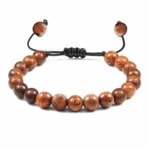 Bracelet en Bois Simple Ajustable — Bijoux en Bois