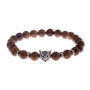 Bracelet en Perles de Bois Tigre pour un Style Distingué