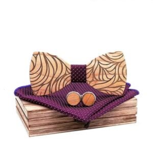 Nœud Papillon Bois Costumes Assorties Accessoires — Bijoux en Bois