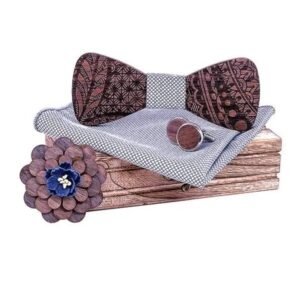 Nœud Papillon Bois Gris Raffinity Homme — Bijoux en Bois