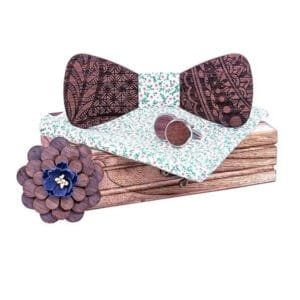 Coffret Noeud Papillon Liberty avec Boutons de Manchettes et Pochette