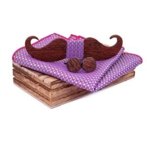 Nœud Papillon Bois Moustache Raffinity Homme — Bijoux en Bois