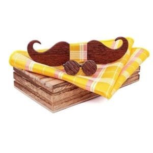 Coffret Noeud Papillon Original en Bois avec Accessoires Assortis