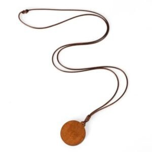 Collier Bois Verre Azur Arbre de Vie N°3 — Bijoux en Bois