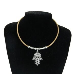 Collier en Liège Main de Fatma Femme — Bijoux en Bois