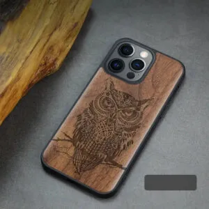 Coque en Bois Hibou pour Iphone: élégance Naturelle et Unique - Iphone 13