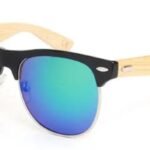 Lunette en Bambou Fashion Verres Miroir Colorés