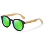 Lunettes de Soleil Moutain Wood avec Verres Miroir Colorés - Vert