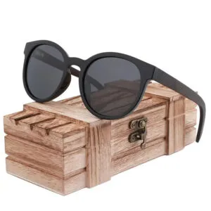 Lunettes de Soleil Paris à Monture en Bois et Verres Miroir цветés