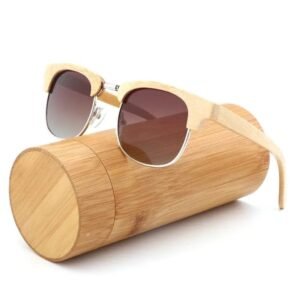 Lunette en Bambou Freedom Verres Miroir Colorés — Bijoux en Bois