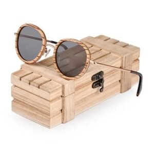 Lunette en Bois La Rétro Ovale Branches Métal — Bijoux en Bois