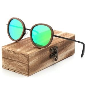 Lunette en Bois Luxury Verres Colorés UV — Bijoux en Bois