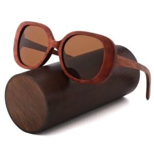 Lunette en Bois Retro Chic Verres Colorés — Bijoux en Bois