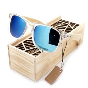 Lunette en Bambou Transparent Verres Clairs — Bijoux en Bois