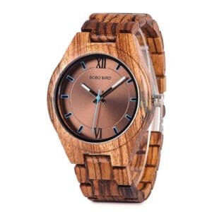 Montre en Bois Homme Classic Wood: élégance et Luxe Naturel - Marron