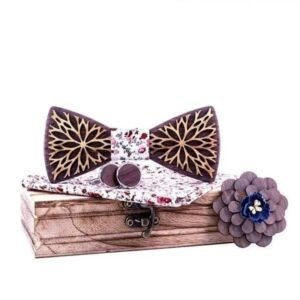 Nœud Papillon Bois Liberty 3D Mariage — Bijoux en Bois
