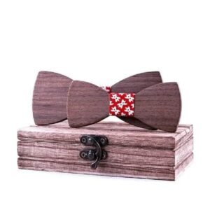 Nœud Papillon Bois Assorti Père Fils — Bijoux en Bois