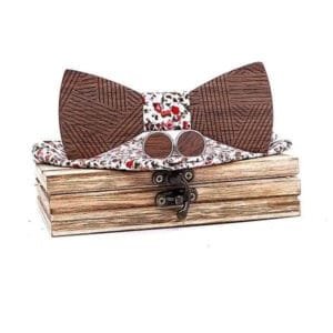 Noeud Papillon en Bois: Chic et Décontracté dans un Coffret élégant