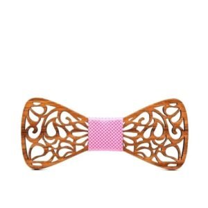 Nœud Papillon Bois Brossé Événement — Bijoux en Bois