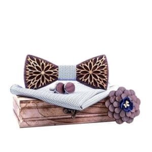 Noeud Papillon en Bois Gris ?? élégance Naturelle pour Toutes Occasions