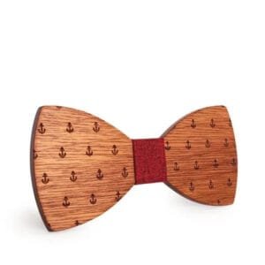 Noeud Papillon en Bois le Capitaine pour un Style Chic et Décontracté - Rouge