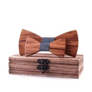 Noeud Papillon en Bois pour Père et Fils Style éblouissant