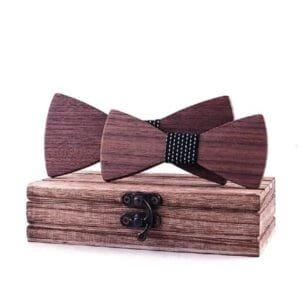 Noeuds Papillon Bois Assortis pour Père et Fils élégants