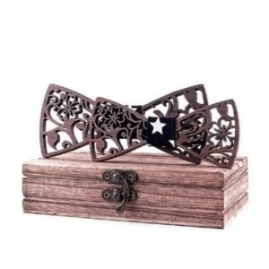 Nœud Papillon Bois Noir Père Fils