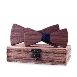 Noeuds Papillon en Bois pour Pères et Fils au Mariage