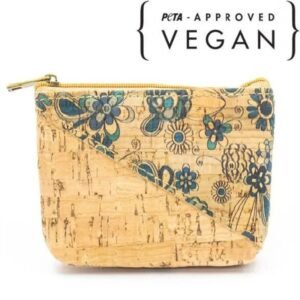 Porte-Monnaie Liège Judite Fleurs Femme — Bijoux en Bois