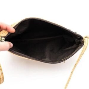 Sac Bandoulière Liège Livia Poche Zippée — Bijoux en Bois