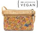 Sac Bandoulière Vegan écologique avec Fermeture éclair Colorée - b